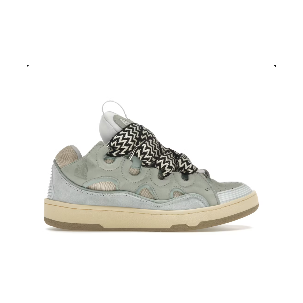Lanvin Leather Curb Sneaker Pale Blue