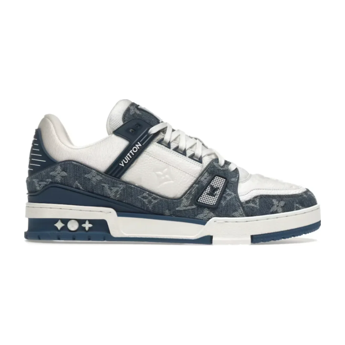 Louis Vuitton LV Trainer Monogram Denim White Blue