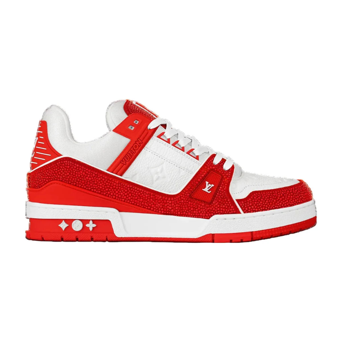 Louis Vuitton Trainers Red Glitter
